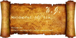 Waldapfel Júlia névjegykártya
